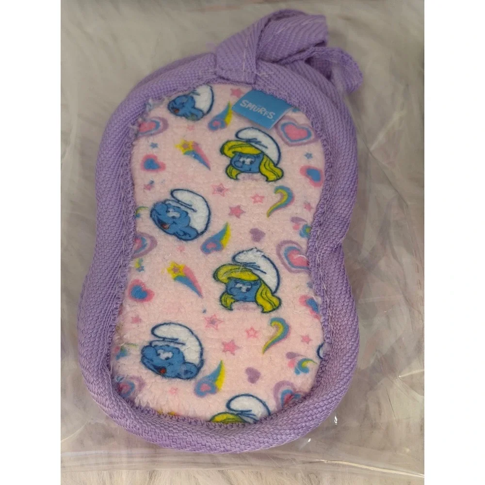 The Smurfs Spa Gift Set Headband Makeup Remover Pads Compact Mirror Lip Balm NEW